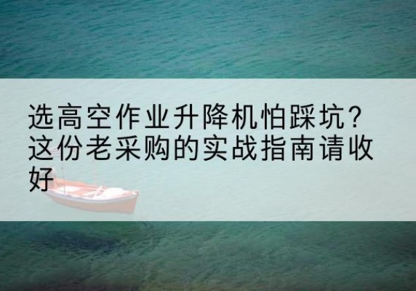 兴山高空作业升降机厂家推荐-选高空作业升降机怕踩坑？这份老采购的实战指南请收好